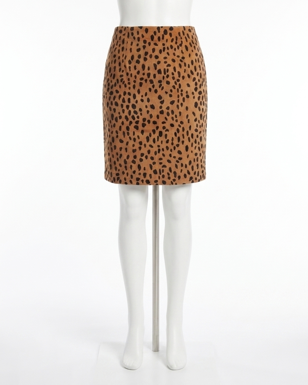NEW FRANCES VALENTINE blaine slim fit mini skirt in cheetah print